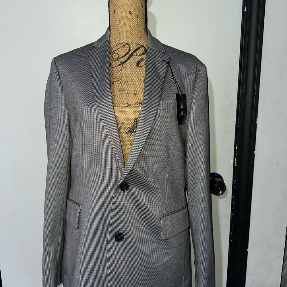jf j.ferrar Gray Blazer with Classic Design